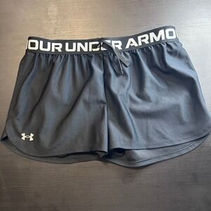 Under Armour Black Shorts Girls Youth Kids XL Athletic Running Sports